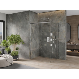 Mexen Omega výsuvný sprchovací kút 110 x 90 cm, transparentný, chróm - 825-110-090-01-00