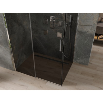Mexen Omega výsuvný sprchovací kút 120 x 90 cm, grafit, chróm - 825-120-090-01-40