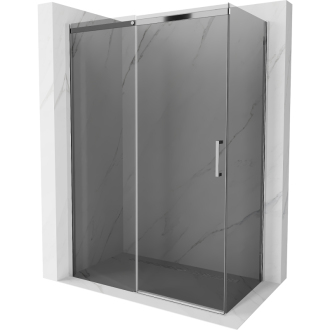Mexen Omega výsuvná sprchová kabína 140 x 80 cm, grafit, chróm - 825-140-080-01-40