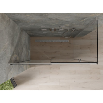 Mexen Omega výsuvná sprchová kabína 140 x 80 cm, grafit, chróm - 825-140-080-01-40