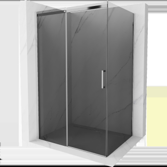 Mexen Omega výsuvná sprchová kabína 140 x 90 cm, grafit, chróm - 825-140-090-01-40