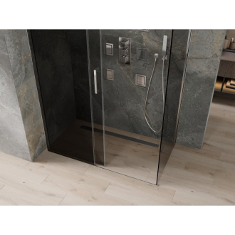 Mexen Omega výsuvná sprchová kabína 150 x 80 cm, grafit, chróm - 825-150-080-01-40