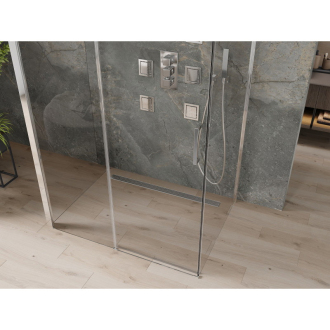 Mexen Omega 3stenný sprchovací kút, výsuvný 140 x 100 cm, transparentný, chróm - 825-140-100-01-00-3S