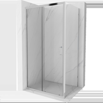 Mexen Apia výsuvný sprchovací kút 115 x 90 cm, transparentný, chróm - 840-115-090-01-00