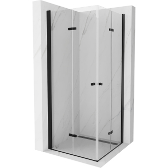 Mexen Lima Duo skladací sprchovací kút 90 x 90 cm, transparentný, čierna - 856-090-090-50-00-02