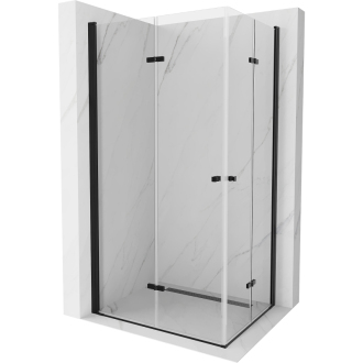 Mexen Lima Duo skladací sprchovací kút 100 x 90 cm, transparentný, čierna - 856-100-090-70-00-02