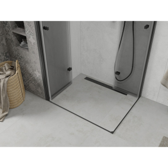 Mexen Lima Duo skladací sprchovací kút 90 x 80 cm, transparentný, čierna - 856-090-080-70-00-02