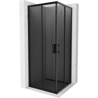 Mexen Rio štvorcový sprchovací kút 80 x 80 cm, grafit, čierna - 860-080-080-70-40