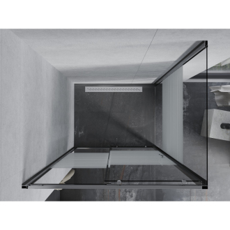 Mexen Apia výsuvný sprchovací kút 135 x 90 cm, pásy, chróm - 840-135-090-01-20