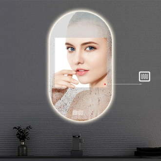 REA Zrkadlo LED EGG 60x80cm HOM-05523