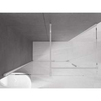 Mexen Velar výsuvná sprchová kabína 130 x 75 cm, transparentná, chróm - 871-130-075-01-01