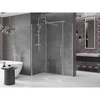 Mexen Velar výsuvná sprchová kabína 140 x 70 cm, transparentná, chróm - 871-140-070-01-01