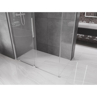 Mexen Velar výsuvná sprchová kabína 160 x 90 cm, transparentná, chróm - 871-160-090-01-01