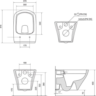 Ravak WC Classic RimOff závesný white X01671