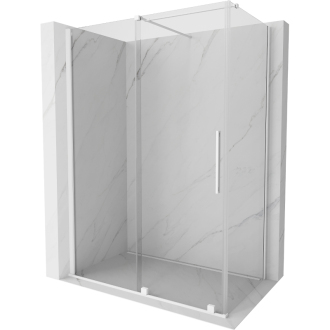Mexen Velar výsuvná sprchová kabína 140 x 70 cm, priehľadná, biela - 871-140-070-01-20