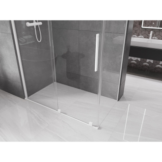 Mexen Velar výsuvná sprchová kabína 140 x 70 cm, priehľadná, biela - 871-140-070-01-20