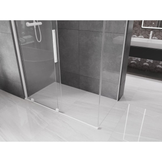 Mexen Velar výsuvná sprchová kabína 140 x 70 cm, priehľadná, biela - 871-140-070-01-20