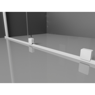Mexen Velar výsuvná sprchová kabína 140 x 70 cm, priehľadná, biela - 871-140-070-01-20