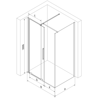Mexen Velar výsuvná sprchová kabína 140 x 70 cm, priehľadná, biela - 871-140-070-01-20
