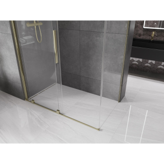 Mexen Velar výsuvná sprchová kabína 150 x 85 cm, priehľadná, zlatá - 871-150-085-01-50