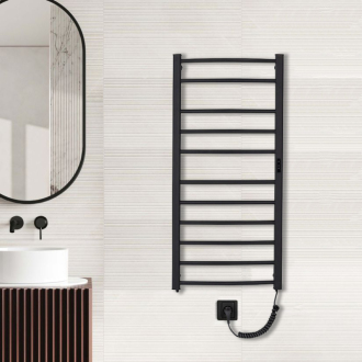 CERANO Elektrický sušiak uterákov Luca, s displejom čierna matná 1160x550 mm LIV-EG-11-55-D