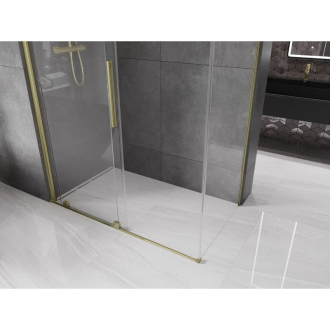 Mexen Velar výsuvný sprchovací kút 130x75 cm, transparent, brúsené zlato 871-130-075-01-55