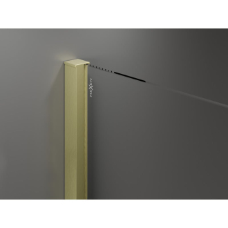 Mexen Velar výsuvný sprchovací kút 130x75 cm, transparent, brúsené zlato 871-130-075-01-55