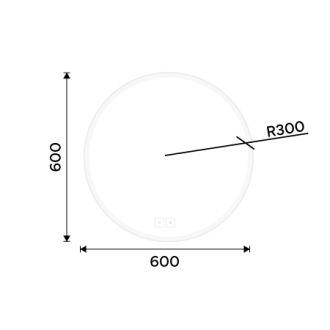 Nimco ZPB 28000RVX-05 Biele okrúhle LED zrkadlo pr. 600 s dvoma dotykovými senzormi