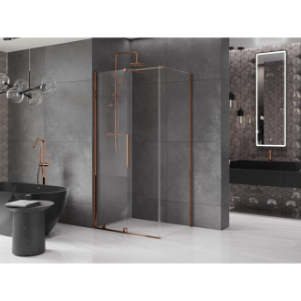 Mexen Velar výsuvný sprchovací kút 110x80 cm, transparent, ružové zlato 871-110-080-01-60