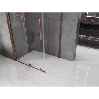 Mexen Velar vysúvací sprchovací kút 130x90 cm, transparent, ružové zlato 871-130-090-01-60