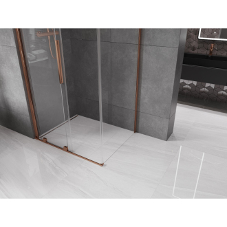 Mexen Velar vysúvací sprchovací kút 130x90 cm, transparent, ružové zlato 871-130-090-01-60