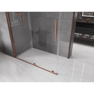 Mexen Velar výsuvný sprchovací kút 140x80 cm, transparent, ružové zlato 871-140-080-01-60