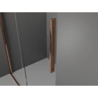 Mexen Velar výsuvný sprchovací kút 140x80 cm, transparent, ružové zlato 871-140-080-01-60