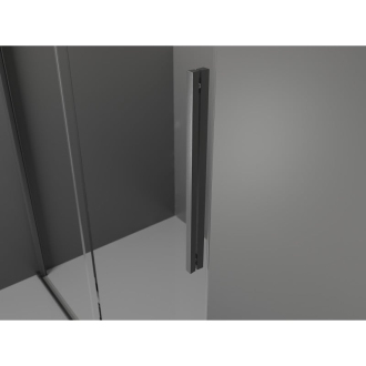 Mexen Velar sprchovací kút 90x85 cm, priehľadná, šedá kartáčovaná 871-090-085-01-66