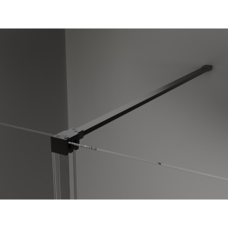 Mexen Velar výsuvná sprchová kabína 120 x 75 cm, priehľadná, čierna - 871-120-075-01-70