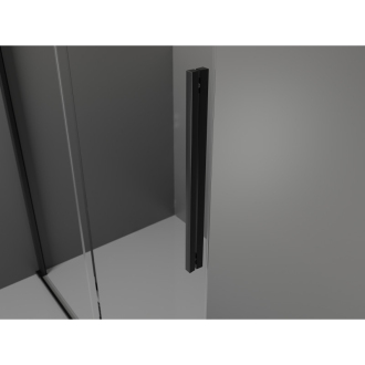 Mexen Velar výsuvná sprchová kabína 120 x 75 cm, priehľadná, čierna - 871-120-075-01-70