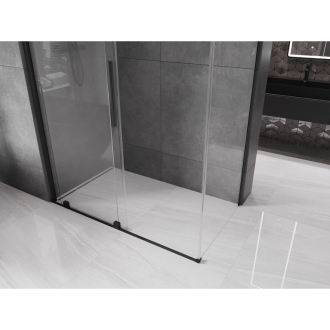 Mexen Velar výsuvná sprchová kabína 140 x 75 cm, priehľadná, čierna - 871-140-075-01-70