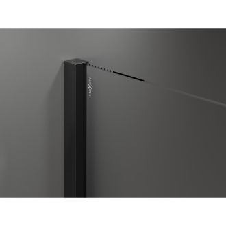 Mexen Velar výsuvná sprchová kabína 140 x 75 cm, priehľadná, čierna - 871-140-075-01-70