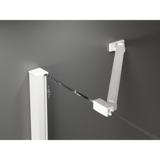 Mexen Velar Duo výsuvná sprchová kabína 80 x 80 cm, priehľadná, biela - 871-080-080-02-20