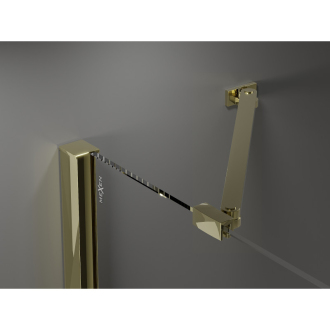 Mexen Velar Duo výsuvná sprchová kabína 90 x 90 cm, priehľadná, zlatá - 871-090-090-02-50