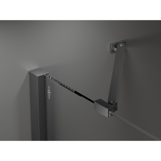 Mexen Velar Duo sprchovací kút 90x80 cm, priehľadná, šedá kartáčovaná 871-090-080-02-66