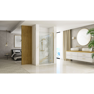 Sprchové Dvere Rea Hugo 90 Gold Brush + Profil