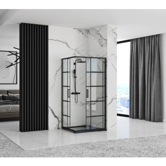 Sprchovací kút REA CONCEPT 80x100 - čierny