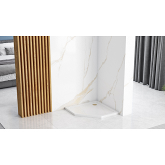 Sprchovací kút REA DIAMOND 90x90 - matná čierna
