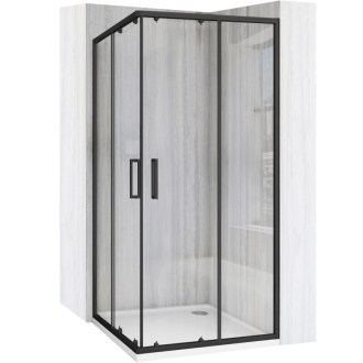Sprchovací kút REA City 80x80 Black