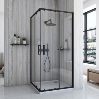 Sprchovací kút REA City 80x80 Black