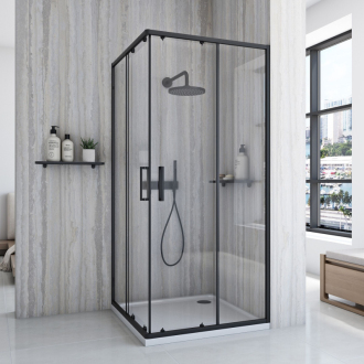 Sprchovací kút REA City 90x90 Black