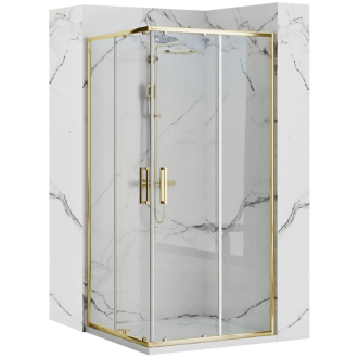 Sprchovací kút REA PUNTO 80x80 Gold