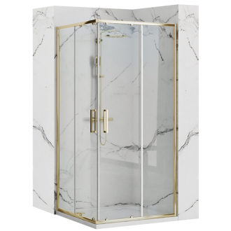 Sprchovací kút REA PUNTO 80x80 Gold