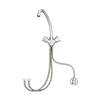 Mereo Stojanková batéria dvojručková, ramienko 16cm, pre nízkotl. ohrievače M-CBS201015M